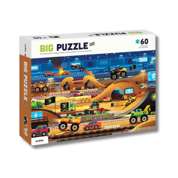 Grand puzzle MONSTER TRUCKS - 60 pièces
