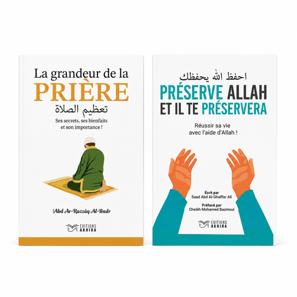 lot 2 livres : "la grandeur dans la prière" et "preserve Allah, Il te preservera"